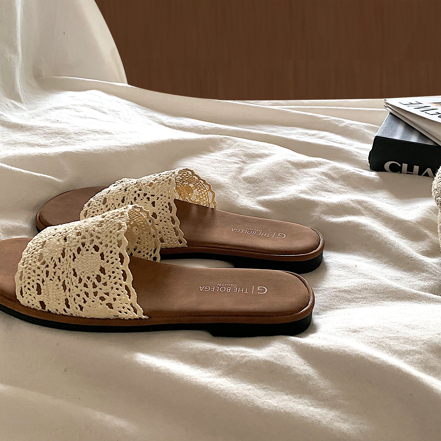 波西米亚编织海边凉拖鞋