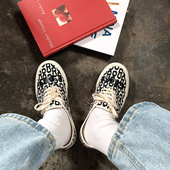 ins字母印花平底学生百搭板鞋 男女新款 韩国ulzzang帆布鞋 金屿鹿