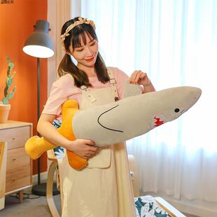 枕毛绒玩具创意匕叉公仔鲨笔谐音搞怪玩偶可爱鲨鲨鱼蛊笑整抱剑梗