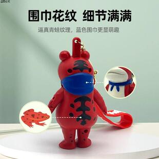 钥匙扣卖新款小崽孤寡可玩敬礼按压网红青蛙蛙2025饰品创意挂件