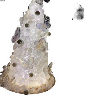 感小夜灯摆件卧室蝴蝶diy冰山氛围感夜灯包手工雪花水晶高级材料