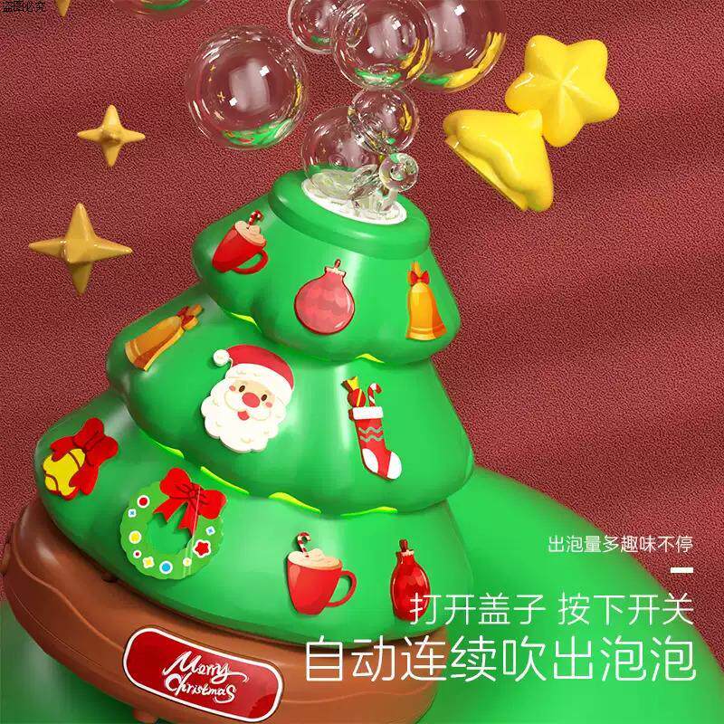 八音盒机灯光可音乐盒旋转岁女孩玩具绚丽岁泡泡8圣诞树6礼物童趣