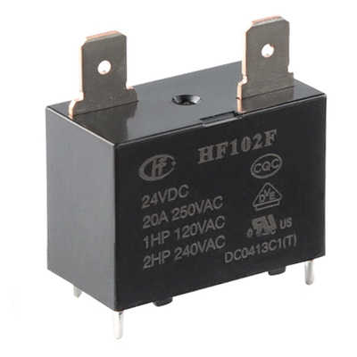 HF102F- JQX-102F-P -12VDC/24VDC 4脚20A 宏发空调热水器继电器