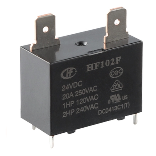 HF102F- JQX-102F-P -12VDC/24VDC 4脚20A 宏发空调热水器继电器
