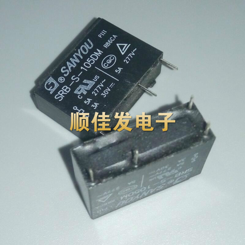 SRB-S-105DM SRB-S-112DM继电器 5VDC 12VDC一组常开4脚5A277VAC