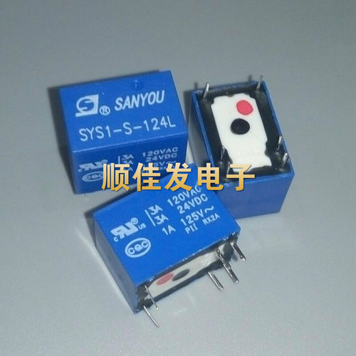 全新三友原装继电器SYS1-S-124L 24V 6脚 一组常开 1A125VAC 10个