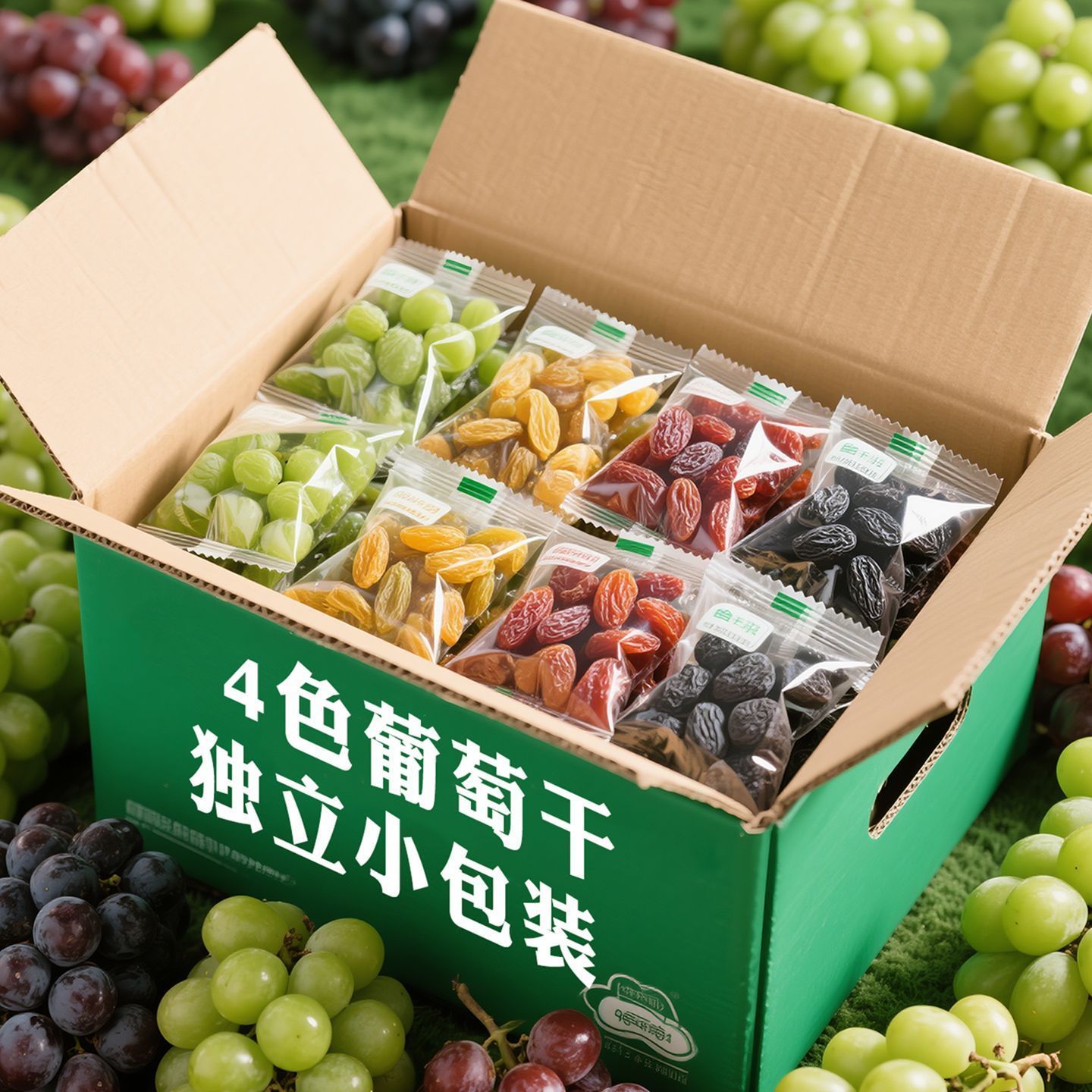 四色葡萄干独立小包装混合2026年新货非特级免洗袋装新疆葡萄干