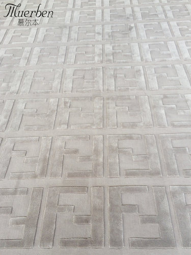 慕尔本高低轻奢高级古法手工新西兰羊毛加丝地毯客厅卧室床边定制