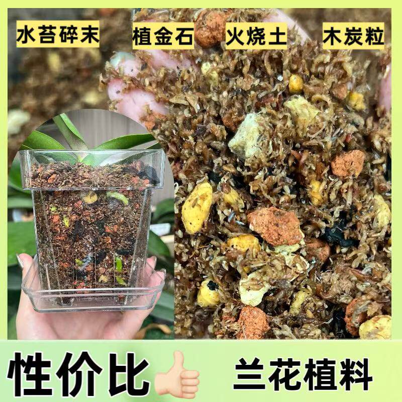 水苔碎末混合植金石火烧土限量款经济型兰花土