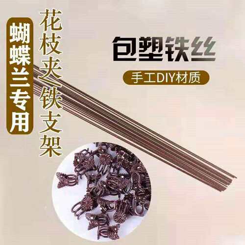 蝴蝶兰专用支撑包塑铁线防腐木棍