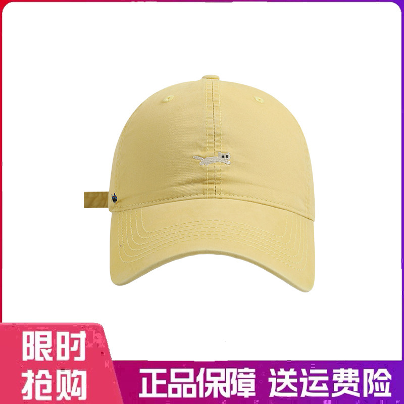 户外帽子韩版猫咪刺绣遮阳棒球帽女软顶透气大头围防晒百搭鸭舌帽