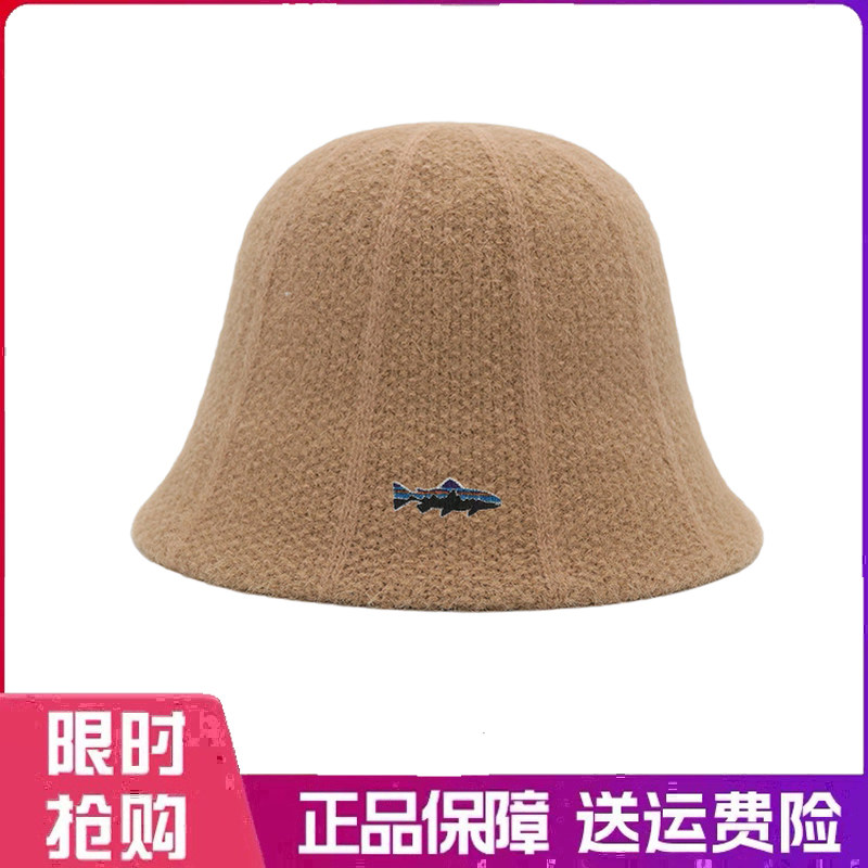 户外帽子简约羊毛针织渔夫帽女秋冬春保暖防风显脸小休闲水桶盆帽