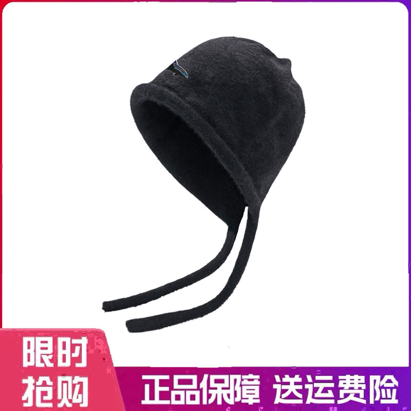 户外帽子韩版可爱毛线系带包头帽子女冬季保暖防寒护耳学生针织帽