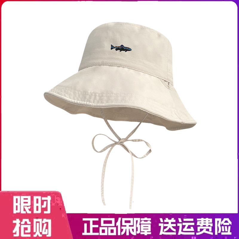 户外帽子薄款速干渔夫帽女生甜美蝴蝶结遮阳帽大帽檐出游防晒帽