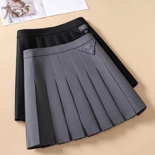 超火百褶裙短裙女童2025春秋新款高腰学院风裙子显瘦a字裙半身裙8