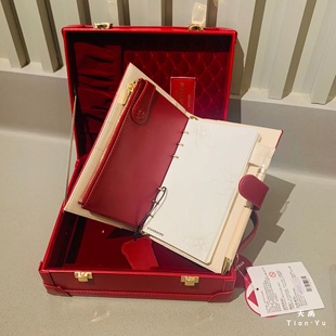 星巴克笔记本套装 礼盒2021圣诞礼物复古红圣诞保温随行杯VIA咖啡