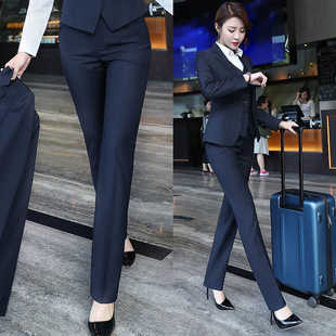 显瘦西装 女黑色高腰修身 裤 加绒加厚正装 子女 秋冬职业装 工作裤 西裤
