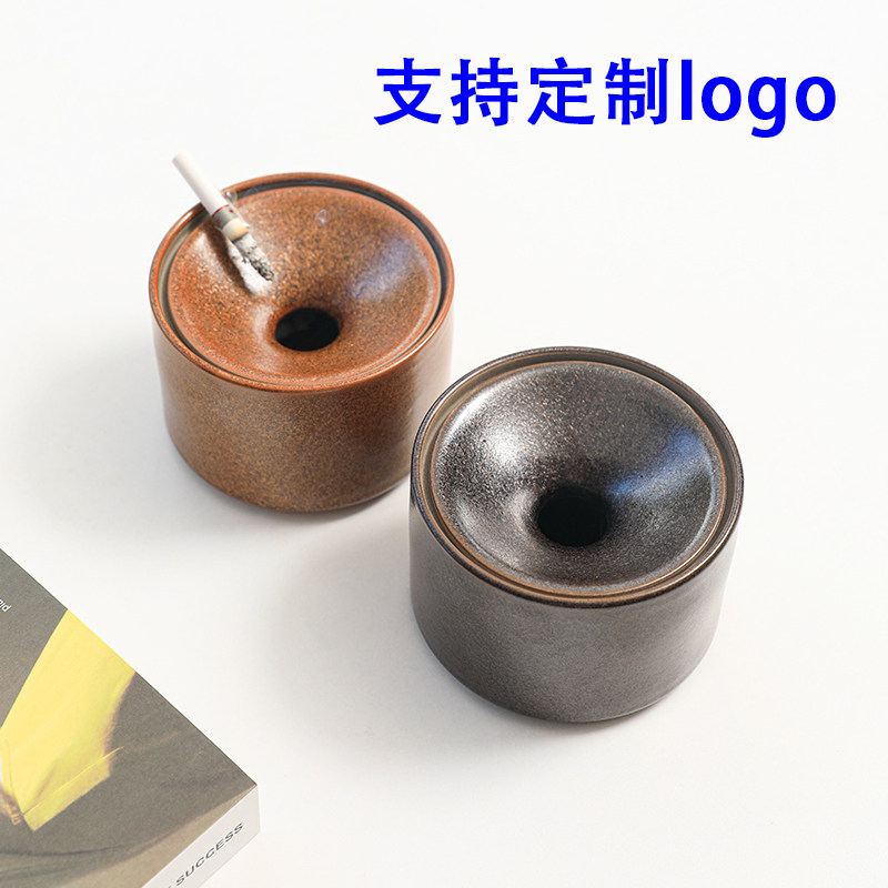 烟灰缸漏斗防飞灰带盖多用途插花