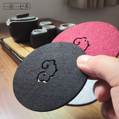 中国风毛毡吸水杯垫隔热垫茶道