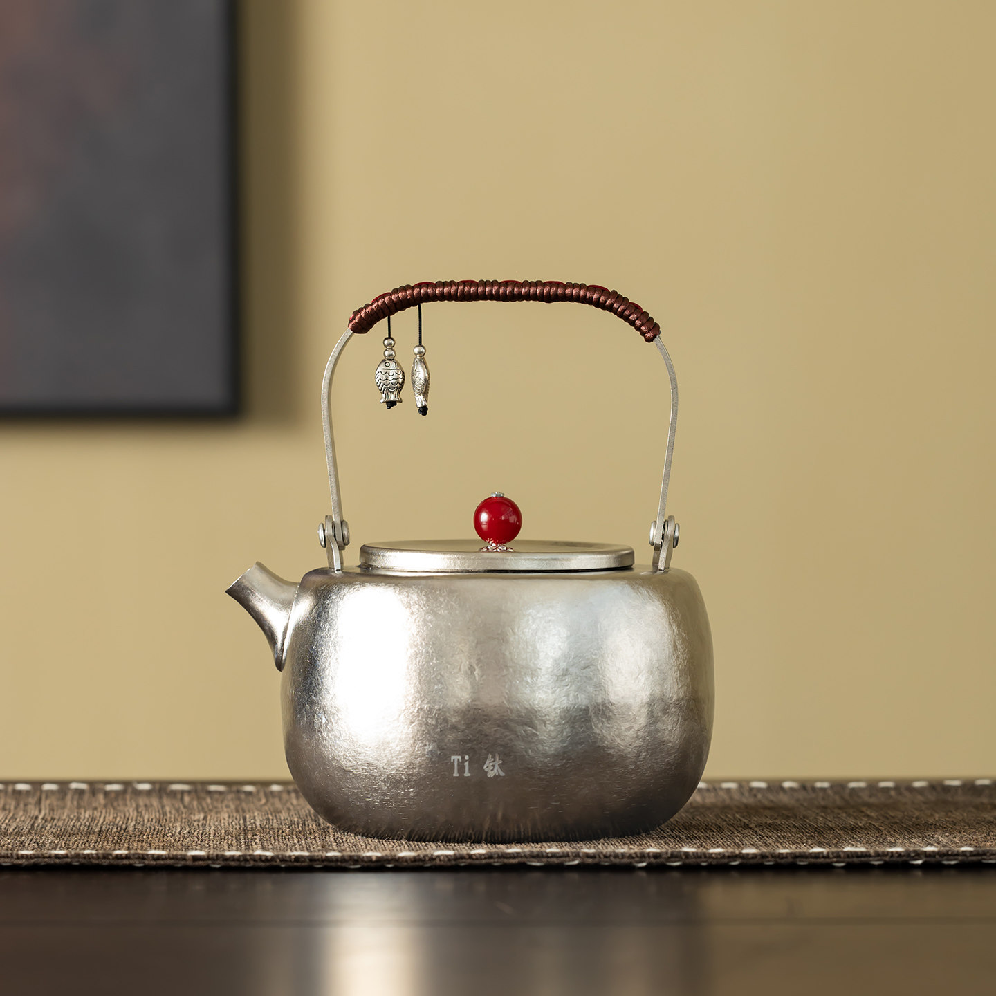 纯钛新中式提梁壶大容量家用手工