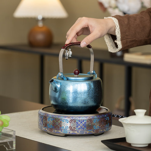 中式陶瓷电陶煮茶炉套装