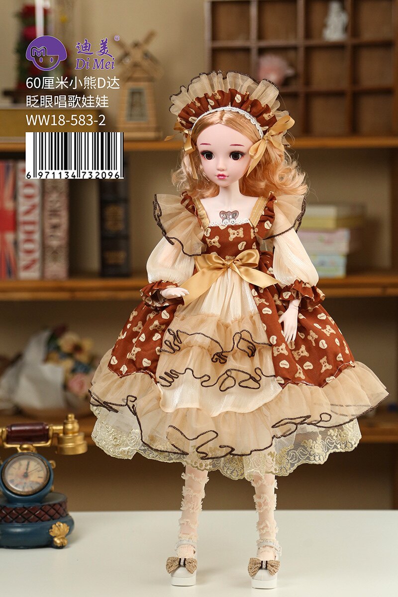 60厘米超大芭芘娃娃洛丽塔公主眨眼音乐唱歌洋娃娃智能儿童玩具