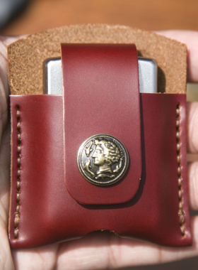 zippo打火机保护套可挂腰真皮火机皮套头层牛皮纯手工正品送礼男