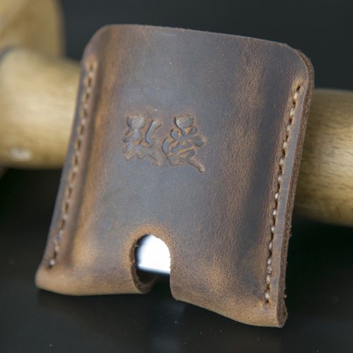 真皮保护套打火机皮套古道手作