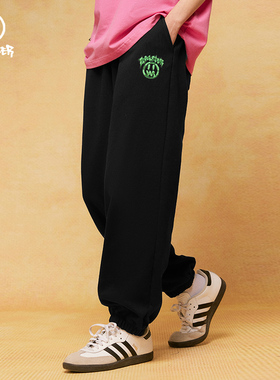 BEASTER小恶魔鬼脸灰色卫裤男夏季新款美式复古长裤国潮牌情侣装