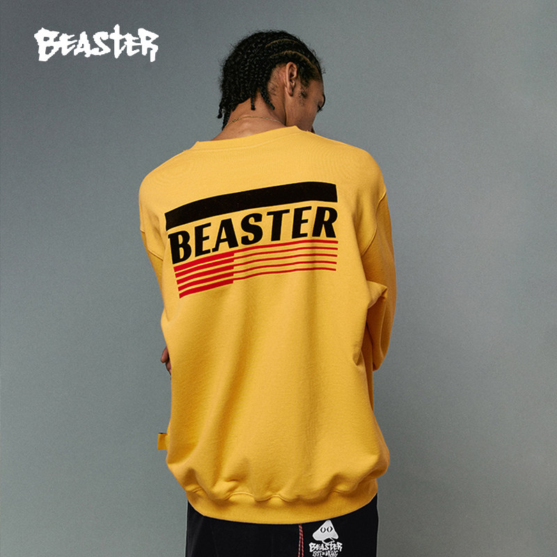 BEASTER恶搞胶卷圆领美式卫衣男23冬装重磅cityboy宽松情侣上衣女