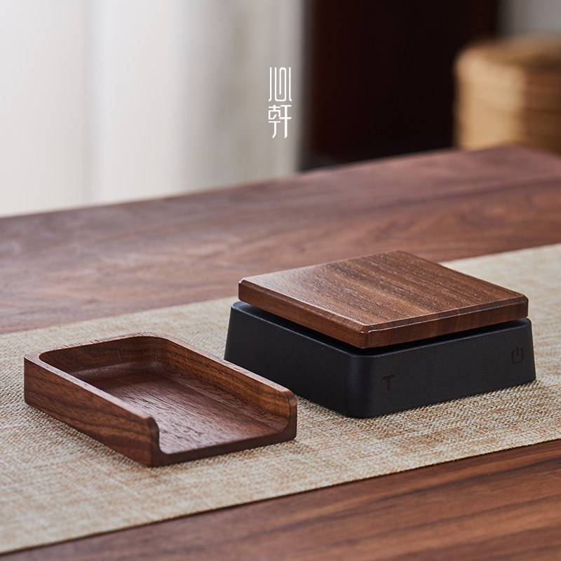 叁观实木小型茶叶秤茶则电子秤