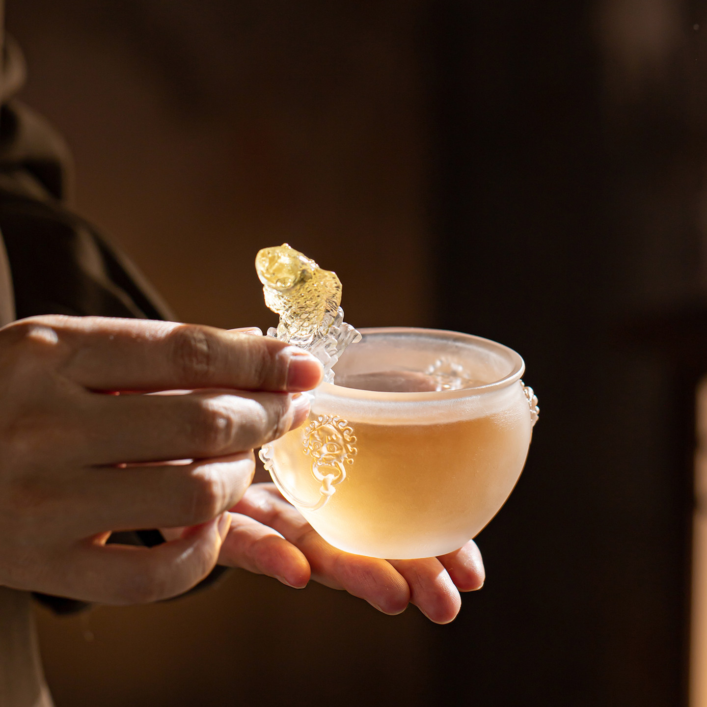 琉璃金鳞跃琼池品茗杯手工耐茶杯主人杯单杯创意高端品喝茶具礼品