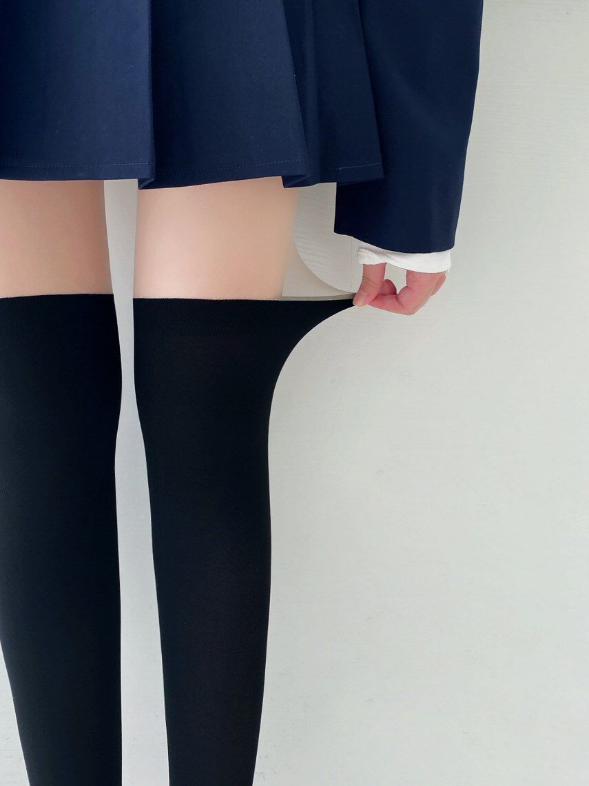 日系逼真拼接连裤袜春秋中厚款防勾丝假小腿袜jk过膝假高筒袜