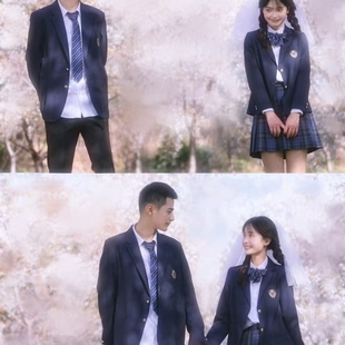 【出租】JK制服情侣DK男生樱花学生日系衬衫写真西装套装租赁
