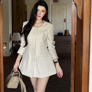 Vane韦恩十三行西装外套女沙漏腰气质御姐上衣2025新款西装连衣裙