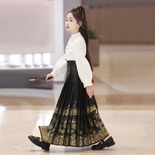 马面裙女童秋冬款2026新款套装中国风儿童汉服唐装女童新中式秋季