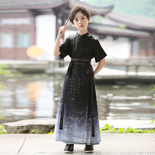 夏季男童2026新款汉服马面裙
