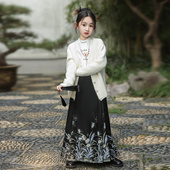 古风秋装 马面裙女童汉服秋冬季 女孩2026新款 国风唐装 儿童古装 套装