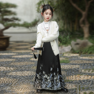 马面裙女童汉服秋冬季儿童古装套装女孩2026新款国风唐装古风秋装