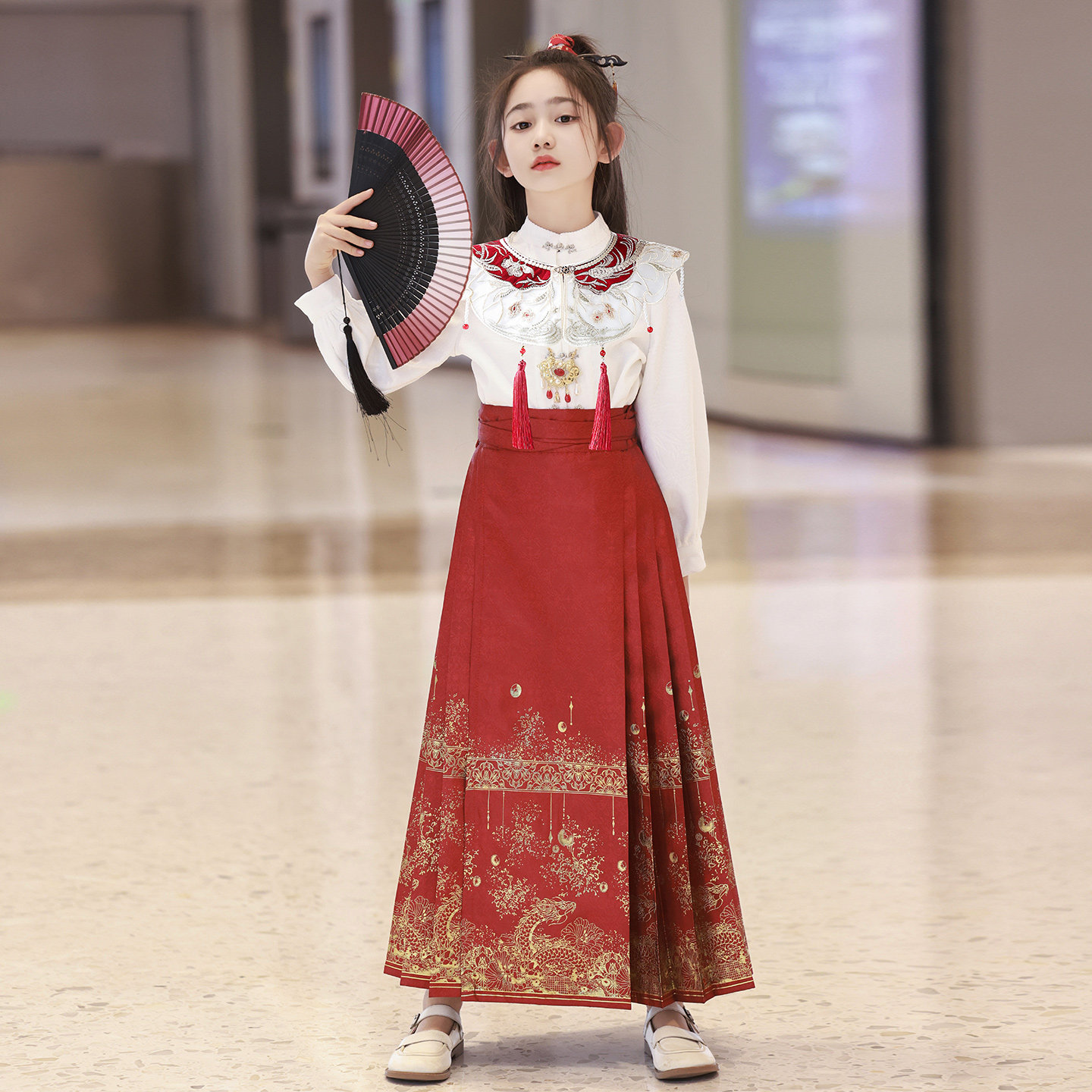女大童明制汉服马面裙套装新款