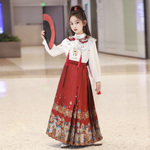 汉服女童马面裙春装明制套装2026新款亲子装儿童中国风新中式古风