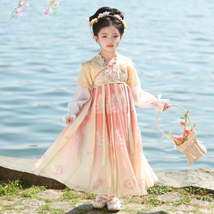 汉服女童春秋款儿童古风超仙古装春季2026新款国风唐装公主连衣裙