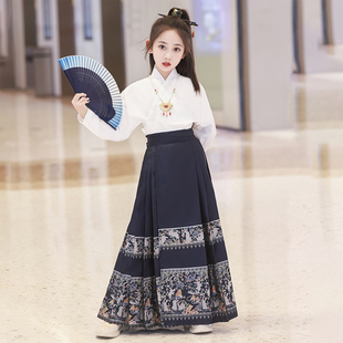 明制汉服女童马面裙套装2026新款冬装新中式儿童女孩国风上衣古风