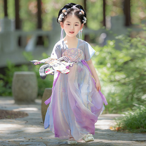 女童汉服2026新款夏季儿童国风仙气薄款公主连衣裙小女孩古装襦裙