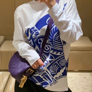 海外优选 BBR TB新款战马骑士印花休闲圆领套头长袖男宽松卫衣女