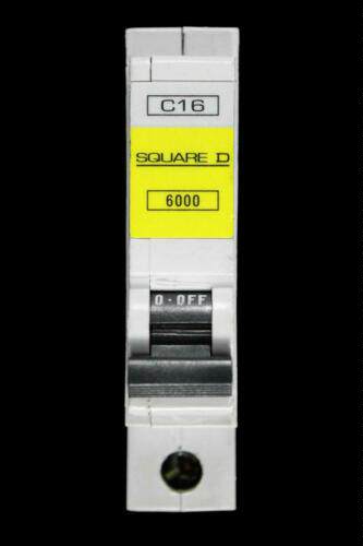 QOE SQUARE D 16 AMP TYPE C 6kA MCB CIRCUIT BREAKER QOE 6000