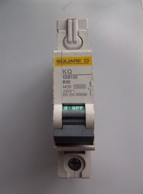 10B132 NEW SQUARE D, 32 AMP. TYPE B32, SINGLE POLE, MCB, CIR