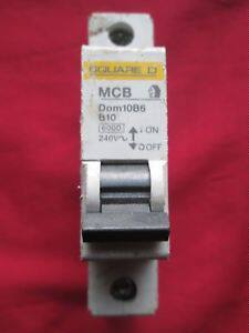 DOM10B6 SQUARE D DOM10B6 B10 AMP 6000 SP MCB CIRCUIT BREAKER
