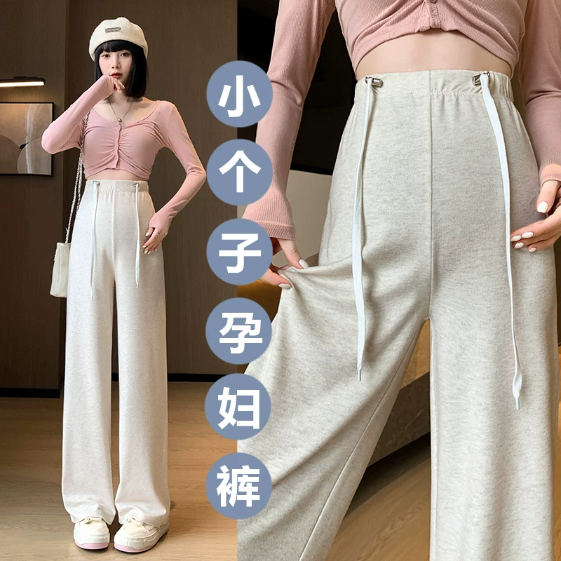 Осенние брюки с поддержкой живота, для подростков, шнуровка