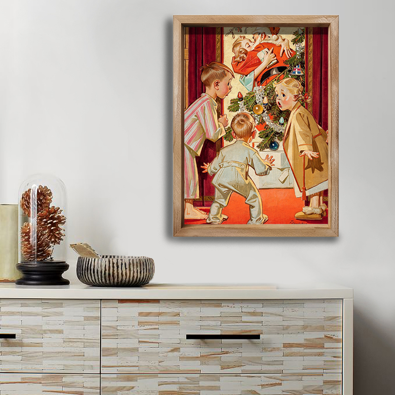 推荐~充满童真童趣の复古木框画~美国插画大师约瑟夫克里斯琴作品